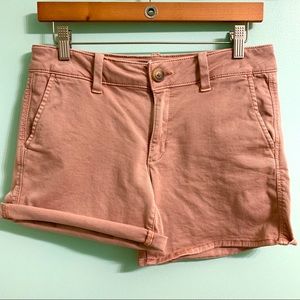 Dusty Rose Midi Shorts